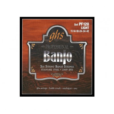 GHS Banjo Stainless Steel Light 6C 11-14-18-24-34-42