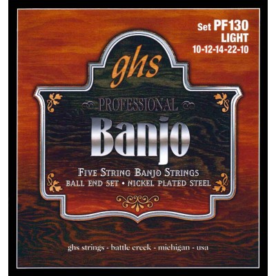 Ghs Banjo Plaqu Nickel Light  Boule 10-12-14-22-10