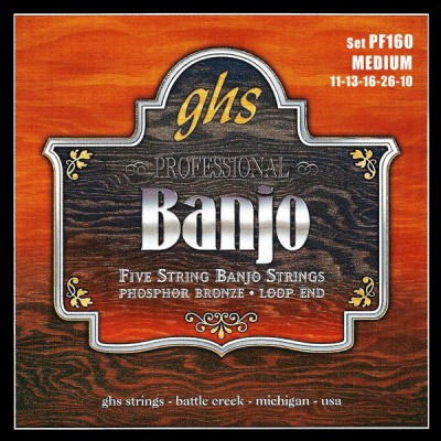 GHS CORDES FOLK BANJO PHOSPHOR BRONZE MEDIUM !11-13-16-26-10