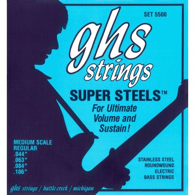 GHS 5500 SUPER STEELS ROUND FILE MEDIUM SCALE REGULAR SET !44-63-84-106