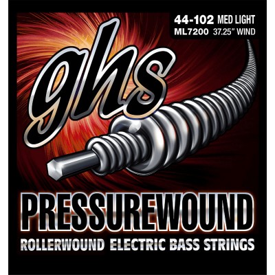 ML7200 PRESSUREWOUND FILE 12 ROND MEDIUM LIGHT SET !44-58-80-102