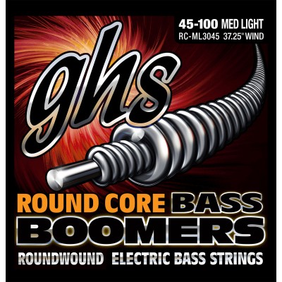 GHS RC-ML3045 Round Core Bass Boomers Medium Light 45-100