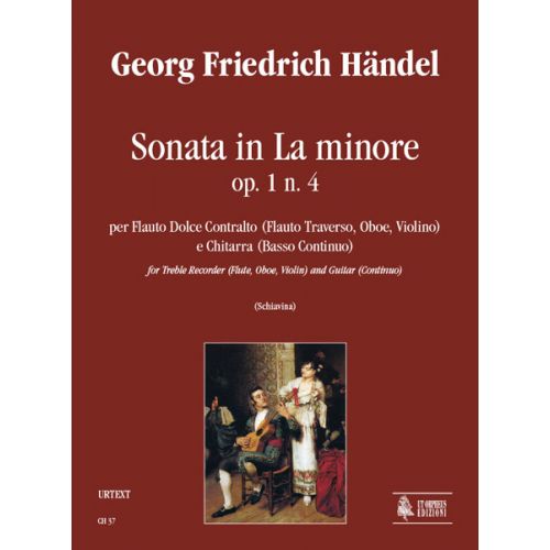  Haendel G.f. - Sonata In A Min Op.1 N°4 - Treble Recorder (flute, Oboe, Violin), Guitar (continuo)