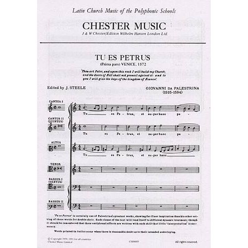 CHESTER MUSIC PALESTRINA GIOVANNI P. DA - PALESTRINA - TU ES PETRUS