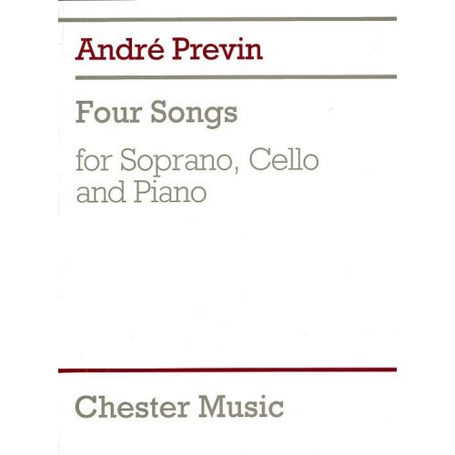 CHESTER MUSIC FOUR SONGS FOR SOPRANO, CELLO AND PIANO - CELLO