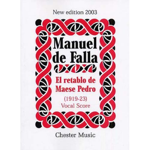 DE FALLA M. - EL RETABLO DE MAESE PEDRO - VOCAL SCORE 