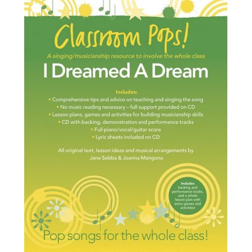 CLASSROOM POP SONGSHEETS I DREAMED A DREAM PIANO/VOCAL/GUITAR + CD - MUSICALS