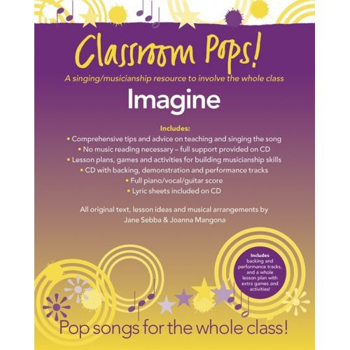 CLASSROOM POP SONGSHEETS IMAGINE PIANO/VOCAL/GUITAR + CD - PVG