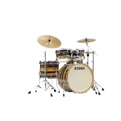 TAMA SUPERSTAR CLASSIC STAGE 22 DRUM KIT NATURAL EBONY TIGER WRAP