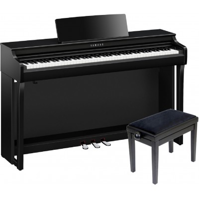 YAMAHA CLP 825 noir brillant et sa banquette