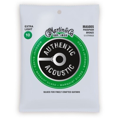 MA500S AUTHENTIC SILKED EXTRA LIGHT 92/8 PHOSPHOR BRONZE EX. LIGHT 10-14-23-30-39-47 12 STRINGS