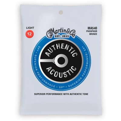 MARTIN & CO MA540 AUTHENTIC SP LIGHT 92/8 PHOSPHOR BRONZE LIGHT 12-16-25-32-42-54