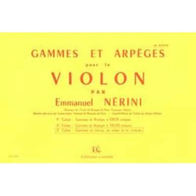 NERINI EMMANUEL - GAMMES ET ARPEGES VOL.3 - VIOLON