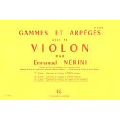 COMBRE NERINI EMMANUEL - GAMMES ET ARPEGES VOL.3 - VIOLON