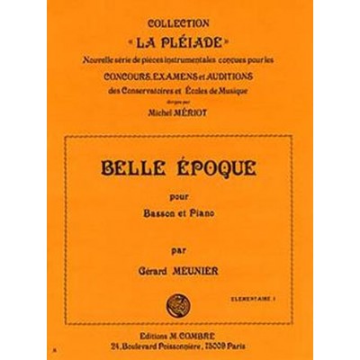 MEUNIER G. - BELLE EPOQUE - BASSON, PIANO
