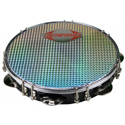 CONTEMPORANEA C-PF10-01BS - Pandeiro 10" Noir - Peau Argent