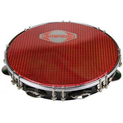 CONTEMPORANEA C-PF11-01BR - Pandeiro 11" Noir - Peau Rouge - Reconditionné