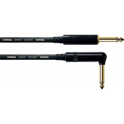 Cable Guitare Jack  Droit /Coudé 6 M