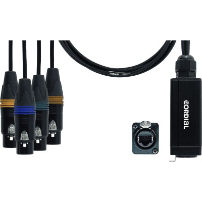 CORDIAL DMX ADAPTER - RJ45 4 XLR FEMALE 5 POINTS 70 CM