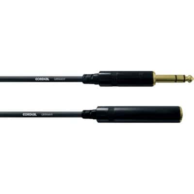 CORDIAL STEREO AUDIO CABLE MALE/FEMALE JACK 3 M