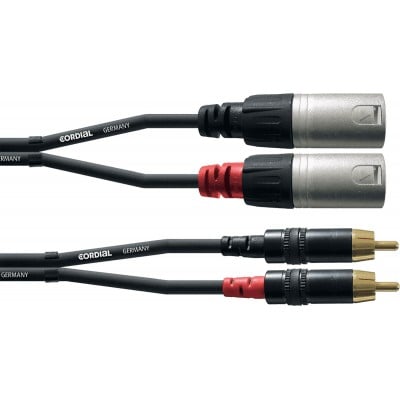 Cordial Cble Audio Double Xlr Mle/rca 1,5 M