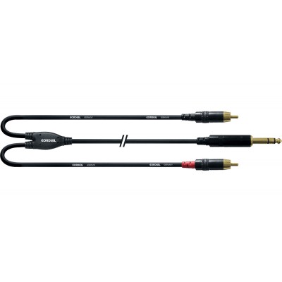 CORDIAL CABLE AND STEREO JACK/2 RCA SHOULDER STRAP 90 CM