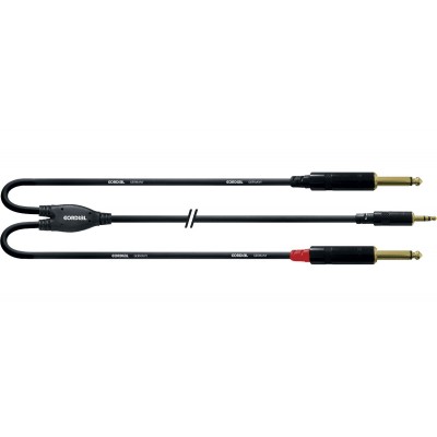 CORDIAL CABLE AND STRAP MINIJACK STEREO/2 JACK MONO 1.5 M