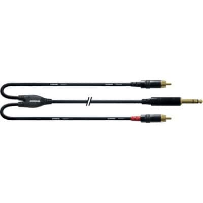 Câble Y Bretelle Jack Stéréo/2 RCA 3 M
