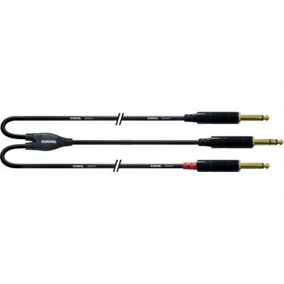 AUDIO CABLE STEREO JACK - 2 MONO JACK LONG 3 M
