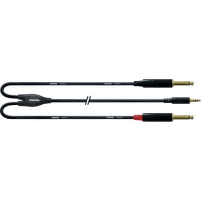 CORDIAL CABLE AND STRAP MINIJACK STEREO/2 JACK MONO 3 M