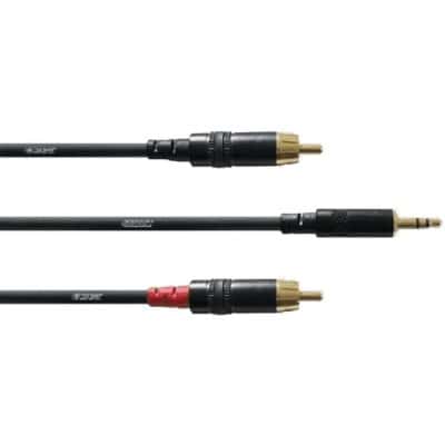 CORDIAL CBLE Y BRETELLE MINIJACK/RCA 6 M