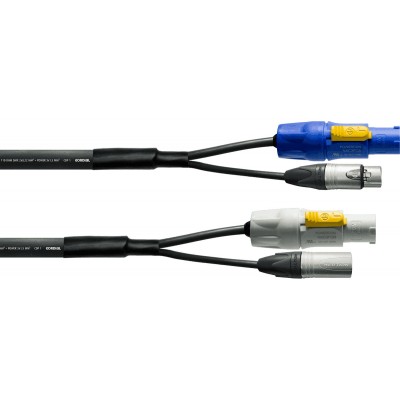 Cable DMX XLR 3 Points + Powercon 1,5 M