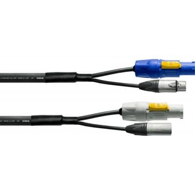 CORDIAL CABLE DMX XLR 3 POINTS + POWERCON 10 M