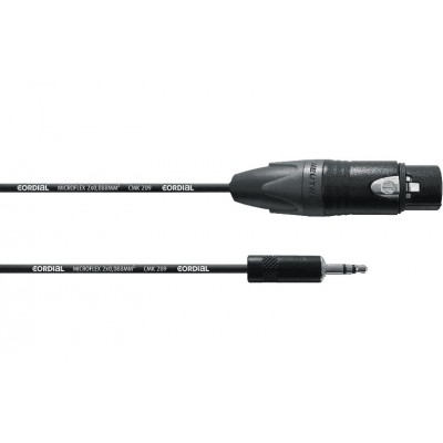 CORDIAL Cable Audio Asymtrique XLR Femelle/minijack Stéréo 1,5 M