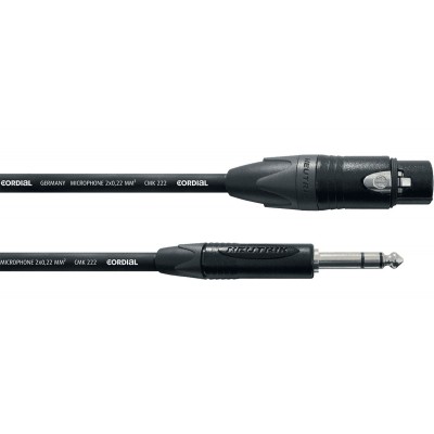 Câble Audio Stéréo XLR Femelle/jack 2,5 M