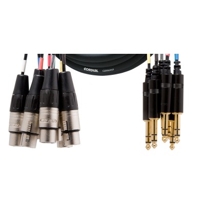CORDIAL Multipaire 8 XLR Femelle/8 Jack Stéréo 5 M