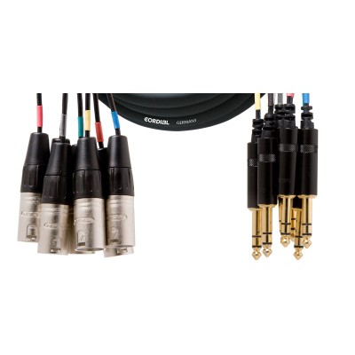 CORDIAL Multipaire 8 XLR Mâle/8 Jack Stéréo 5 M