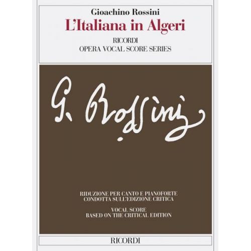 RICORDI ROSSINI G. - ITALIANA IN ALGERI - CHANT ET PIANO