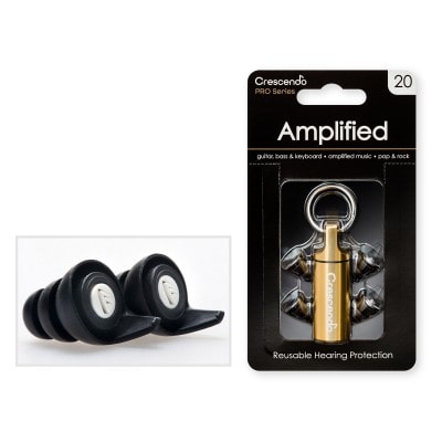 CRESCENDO PRO AMPLIFIED 20 - FLAT DAMPING FILTERS - PROTECTION SNR 17DB OHRENSTPSEL 