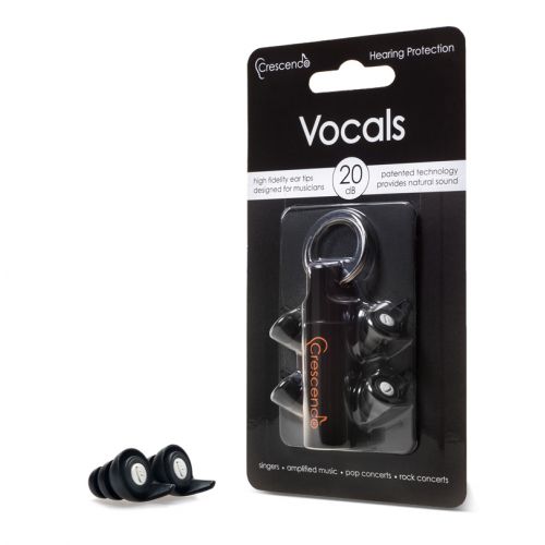 CRESCENDO SNR 17DB - VOCALS - ATTENUATING EARPLUGS (HI FIDELITY FILTER SPEC. SINGER)
