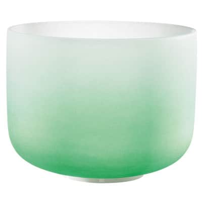 SONIC ENERGY MEINL SONIC ENERGY CRYSTAL SINGING BOWL 11" COLOUR-FROSTED, GREEN, NOTE F4, HEART CHAKRA