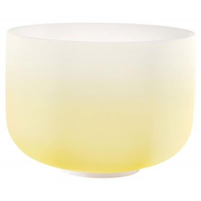 SONIC ENERGY MEINL SONIC ENERGY CRYSTAL SINGING BOWL 12" COLOUR-FROSTED, YELLOW, NOTE E4, NAVEL CHAKRA