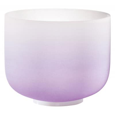 SONIC ENERGY MEINL SONIC ENERGY CRYSTAL SINGING BOWL 8" COLOUR-FROSTED, PURPLE, NOTE B4, CROWN CHAKRA
