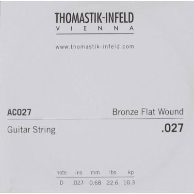 AC027 Plectrum Bronze Flat Wound 027
