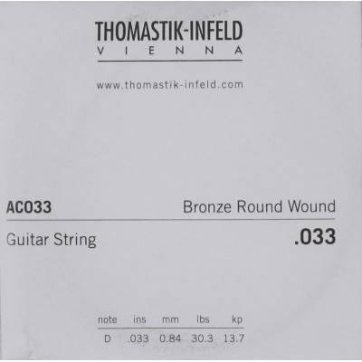 THOMASTIK THOMASTIK ACOUSTIC GUITAR STRINGS PLECTRUM ACOUSTIC SERIES. NICKEL-FREE.033