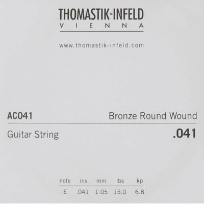 Thomastik Cordes Guitare Acoustique Plectrum Acoustic Series. Sans Nickel .041