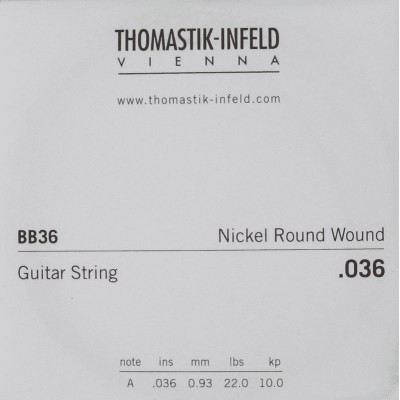 THOMASTIK STRINGS FOR ELECTRIC GUITARS STRINGS DETAIL.036