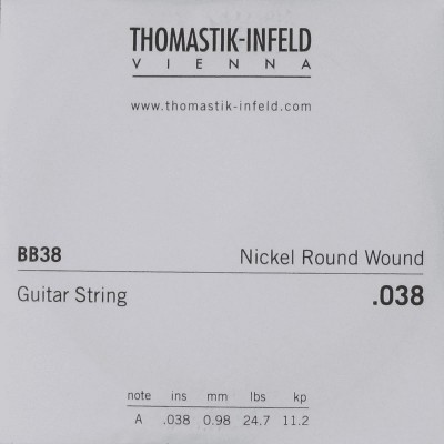 THOMASTIK STRINGS FOR ELECTRIC GUITARS STRINGS DETAIL.038