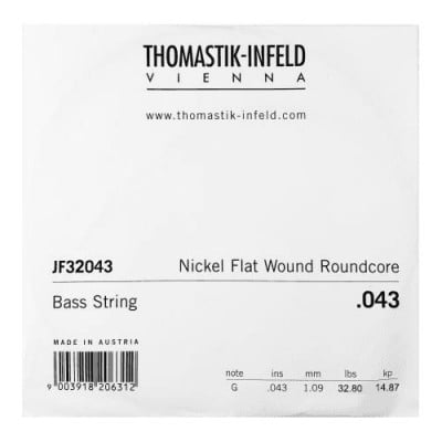 THOMASTIK CORDE A L\'UNITE - JAZZ BASSE FLAT WOUND SHORT SCALE .043