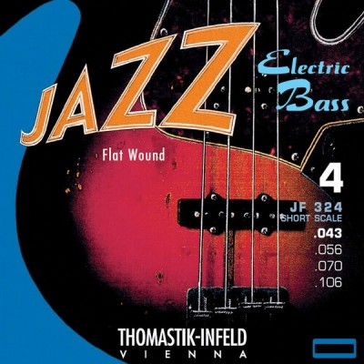 Thomastik Cordes Infeld Guitare Electrique Jazz Bass Serie Nickel Flat Wound Roundcore Jeu 4 Cordes